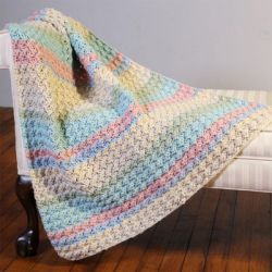 Hot Cakes Blanket Stitch Crochet Baby Blanket
