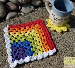 Happy Day Rainbow Dishcloth