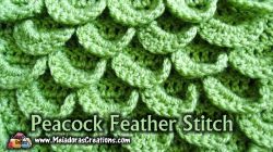 Peacock Feather Crochet Stitch Tutorials