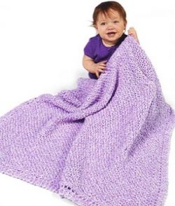 Diagonal Pattern Baby Blanket