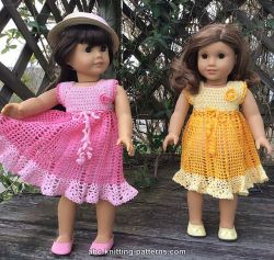 American Girl Doll Carnation Lace Dress