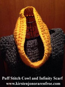 Puff Stitch Cowl and Infinity Scarf