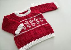 Winter Snowflake Baby Sweater