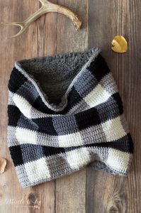 Sheepskin Buffalo Plaid Cowl