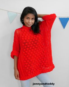 Bobble pop oversize sweater