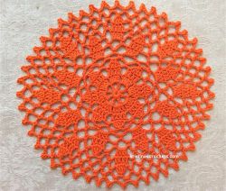 Orange Petals Doily