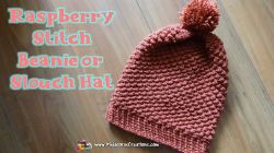 Raspberry Stitch Slouch Hat