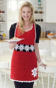 Snowflake Hostess Apron