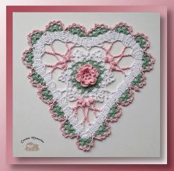 Bruges Lace Heart Doily