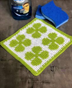 Four Leaf Clover Dishcloth