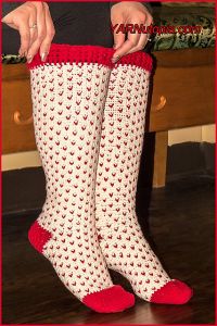 Fair Isle Knee High Socks