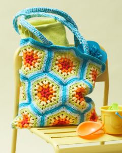 Rainbow Hexagon Beach Bag