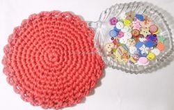 Tshirt Yarn Round Tablemat