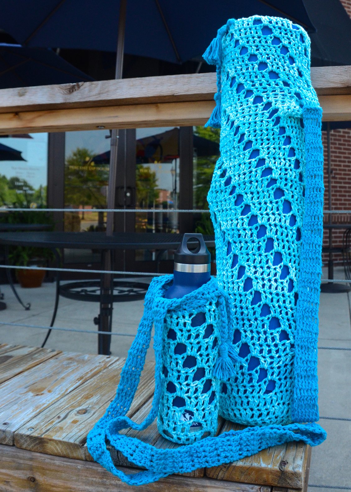 Crochet Patterns Galore Yoga Mat Bag and Water Bottle Holder