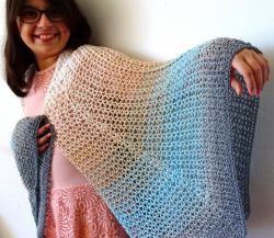 V stitch Butterfly Shawl