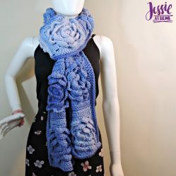 Flower Granny Square Bloom Crochet Scarf