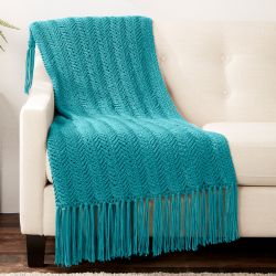 Caron Herringbone Crochet Blanket