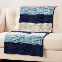 Caron Textures Stripes Blanket