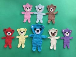 Crochet Teddy Bear Applique