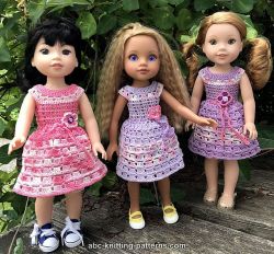 Wellie Wishers Doll Autumn Lace Dress