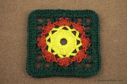 Crochet Framed Flower Square