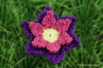 Crochet Cute Double Layered Flower