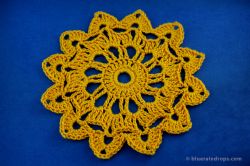 Summer Day Round Crochet Motif