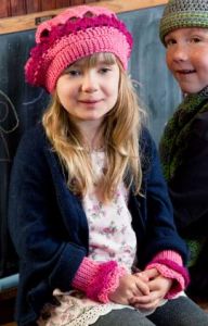 Little Girl's Beret and Wristers