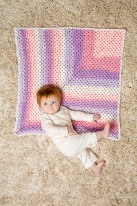 Mitered Granny Baby Blanket