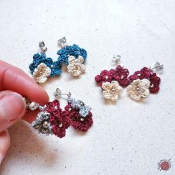 Flower Pendant Earrings
