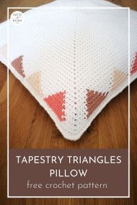 Tapestry Triangles Crochet Pillow