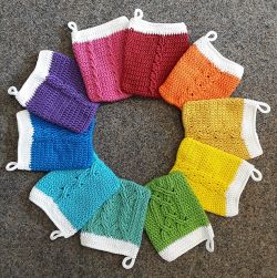 Cabled Wash Mitts