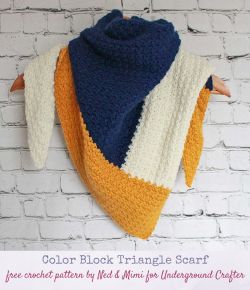 Color-Block the Cold Triangle Scarf
