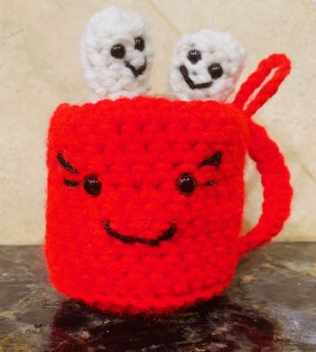 Crochet Hot Cocoa Ornament