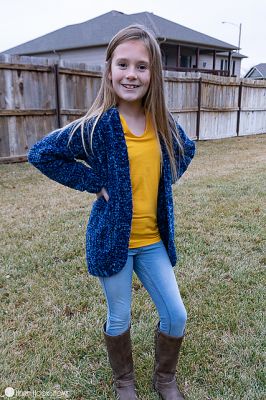 Velvet Cardi for Kids