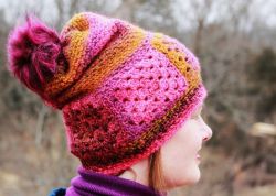 Ferris Wheel Boho Granny Square Hat