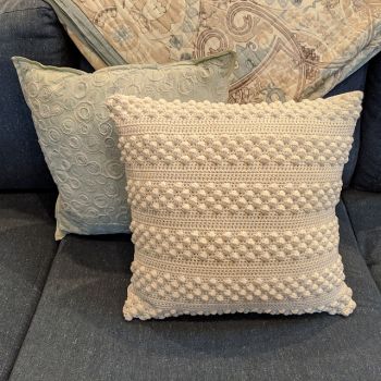 Farmhouse Bobble Striped Pillow