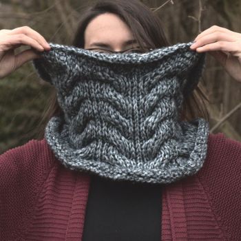 Tunisian Crochet Concept Cowl