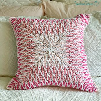 Brioche Stitch Ombre Pillow