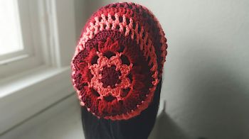 Flower Motif Slouchy Hat