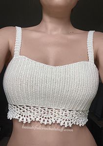 Crop Top Lace Edge