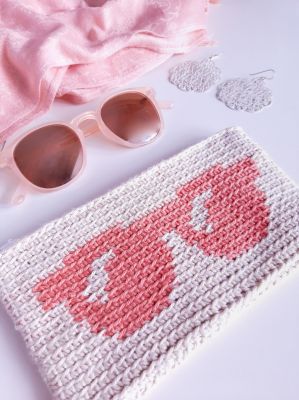 Tapestry Crochet Sunglasses Case