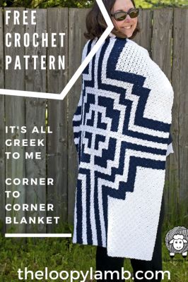 It's All Greek to Me C2C Blanket