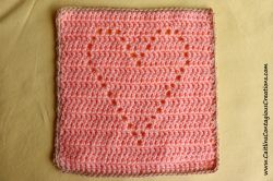 Heart Shape Filet Square Crochet Motif