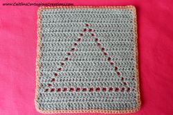 Triangle Shape Filet Square Crochet Motif