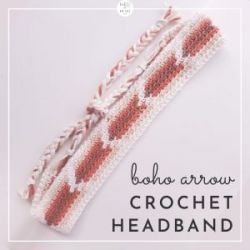 Boho Arrow Crochet Headband