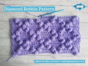 Crochet Diamond Bobble Motif
