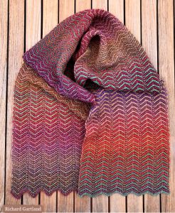 Zig Zag Tunisian Purl Scarf