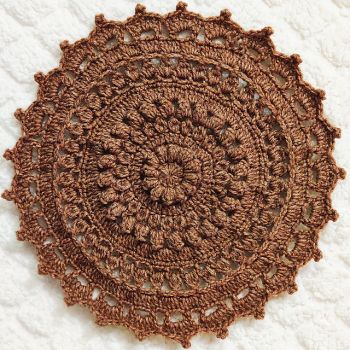Round Textured Flower Tablemat