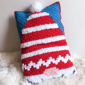 Christmas Gnome C2C Pillow
